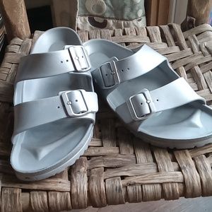 Birkenstock silver sandals